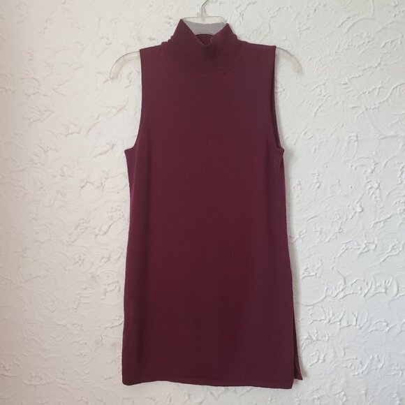 Lord & Taylor Sleeveless Merino Wool Tunic Sweater - Picture 3 of 7
